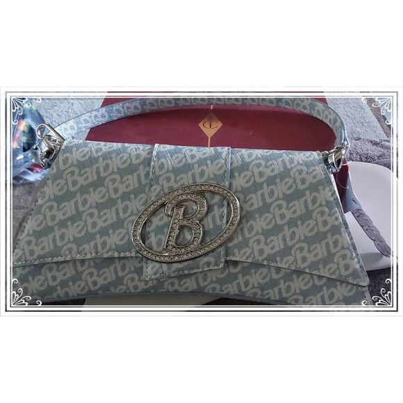 NWT~ALDO X BARBIE VOGUE Blue & Rhinestones Limited Edition Shoulder Bag Purse - Picture 9 of 9